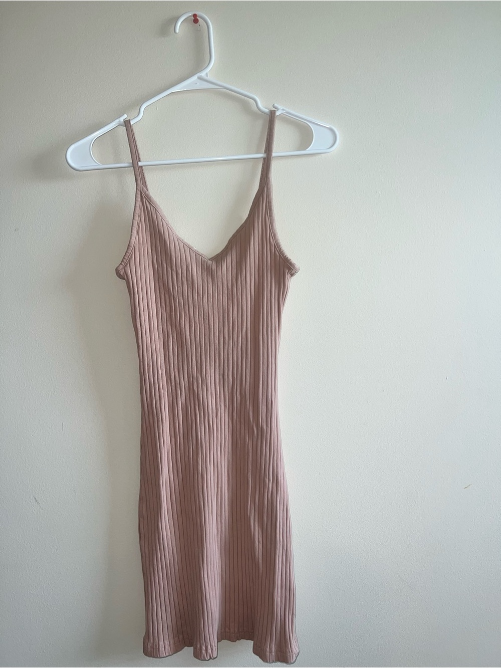 Women's Ribbed Slip Dress in Dusty Rose